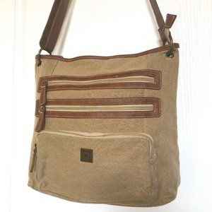 STONE & CO Smokey Mountain Canvas Crossbody Bag | Tan